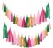 25PCS Green Pink Party Decorations - Tissue Banner Garland & Tropical Banner for Beach, Bachelorette, Hawaiian Luau & Summer Parties